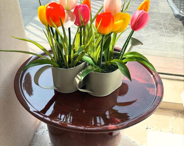 5 pc Multicolor Artificial Tulip Latex Real Touch