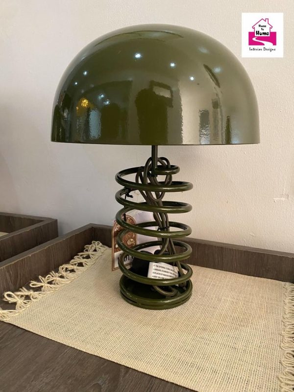 Green Helmet Table Lamp
