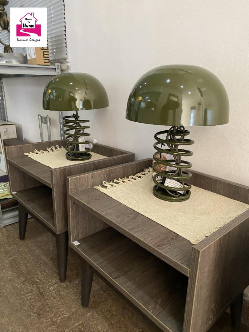 Green Helmet Table Lamp