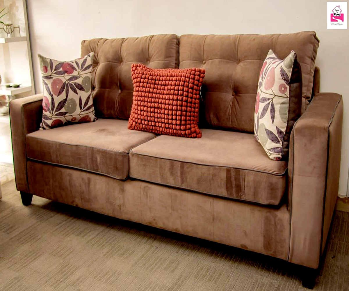 3-Seater Suede Sofa