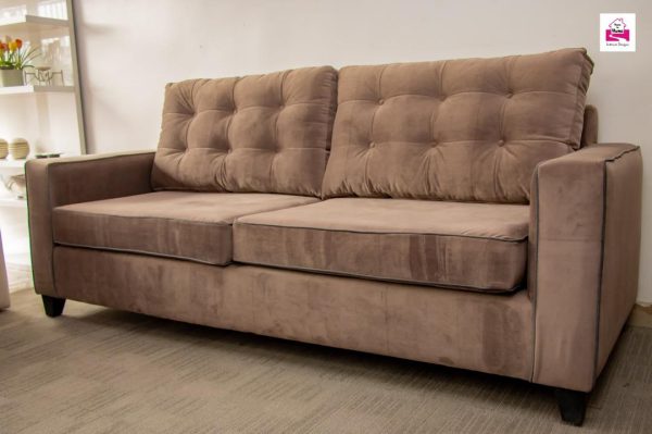 3-Seater Suede Sofa