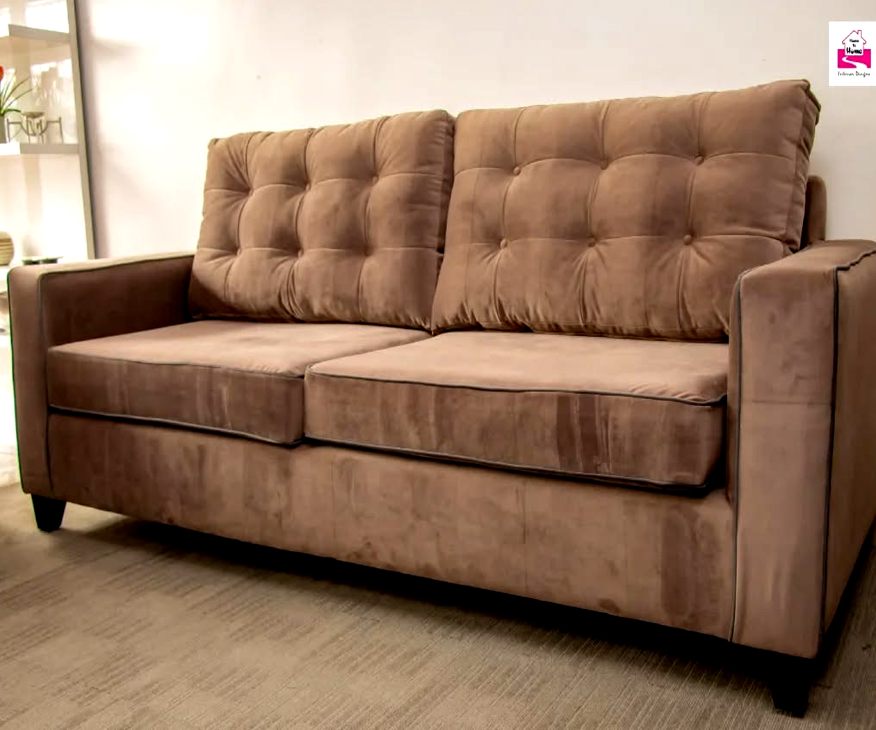 3-Seater Suede Sofa