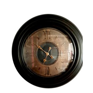Brown Round Clock