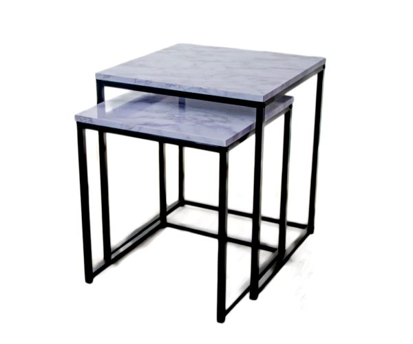 Marble Top Nest of 2 Tables