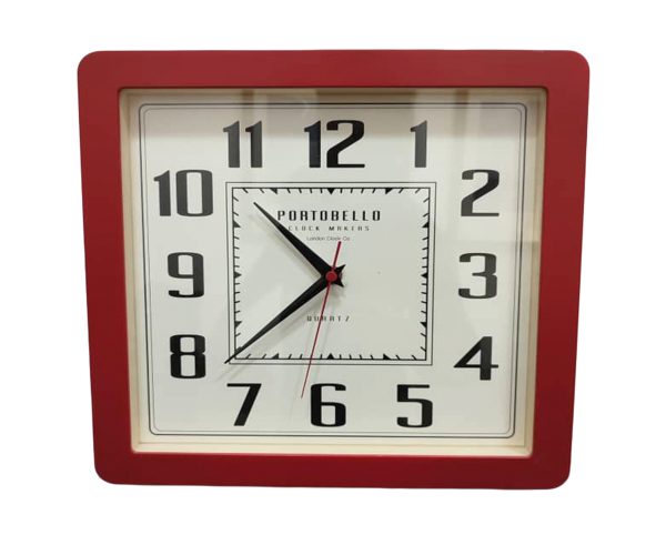 Red Square Wall Clock