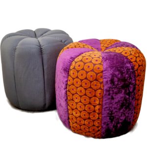 Round Ribbed Pouffes