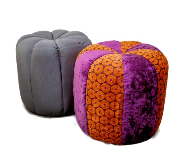 Round Ribbed Pouffes